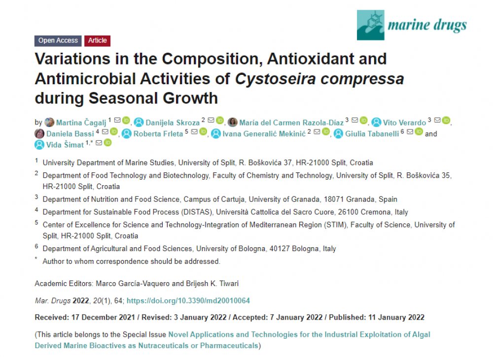 New manuscript from BioProMedFood in Marine Drugs