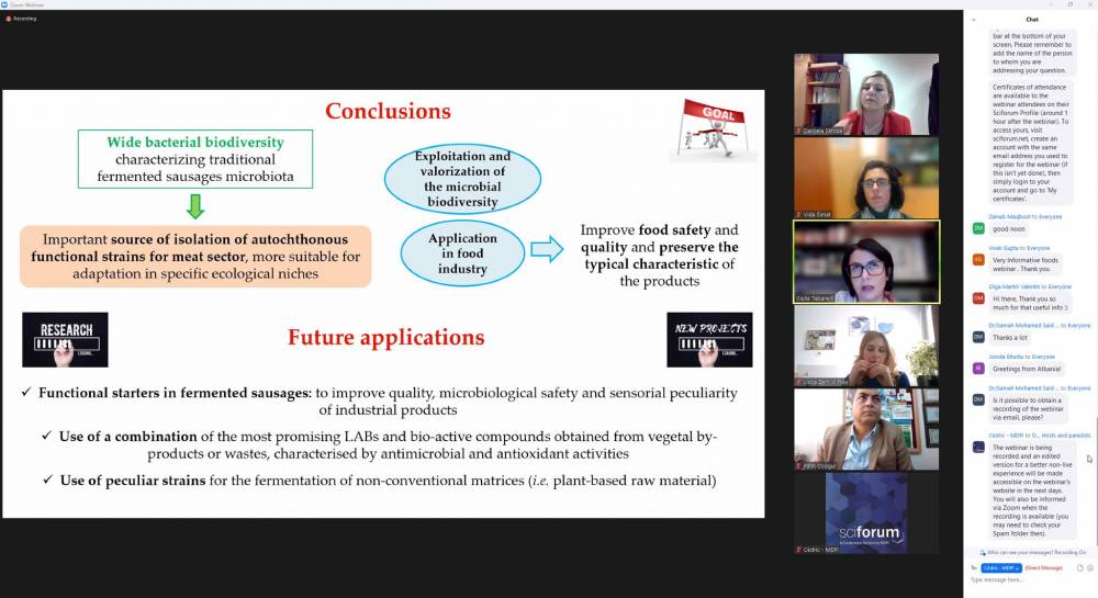 Presenting the results of Bio Pro Med Food live in Foods Webinar